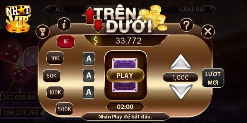 Mini Game Trên Dưới Nhatvip – Trò Chơi Đổi Thưởng Siêu Tốc